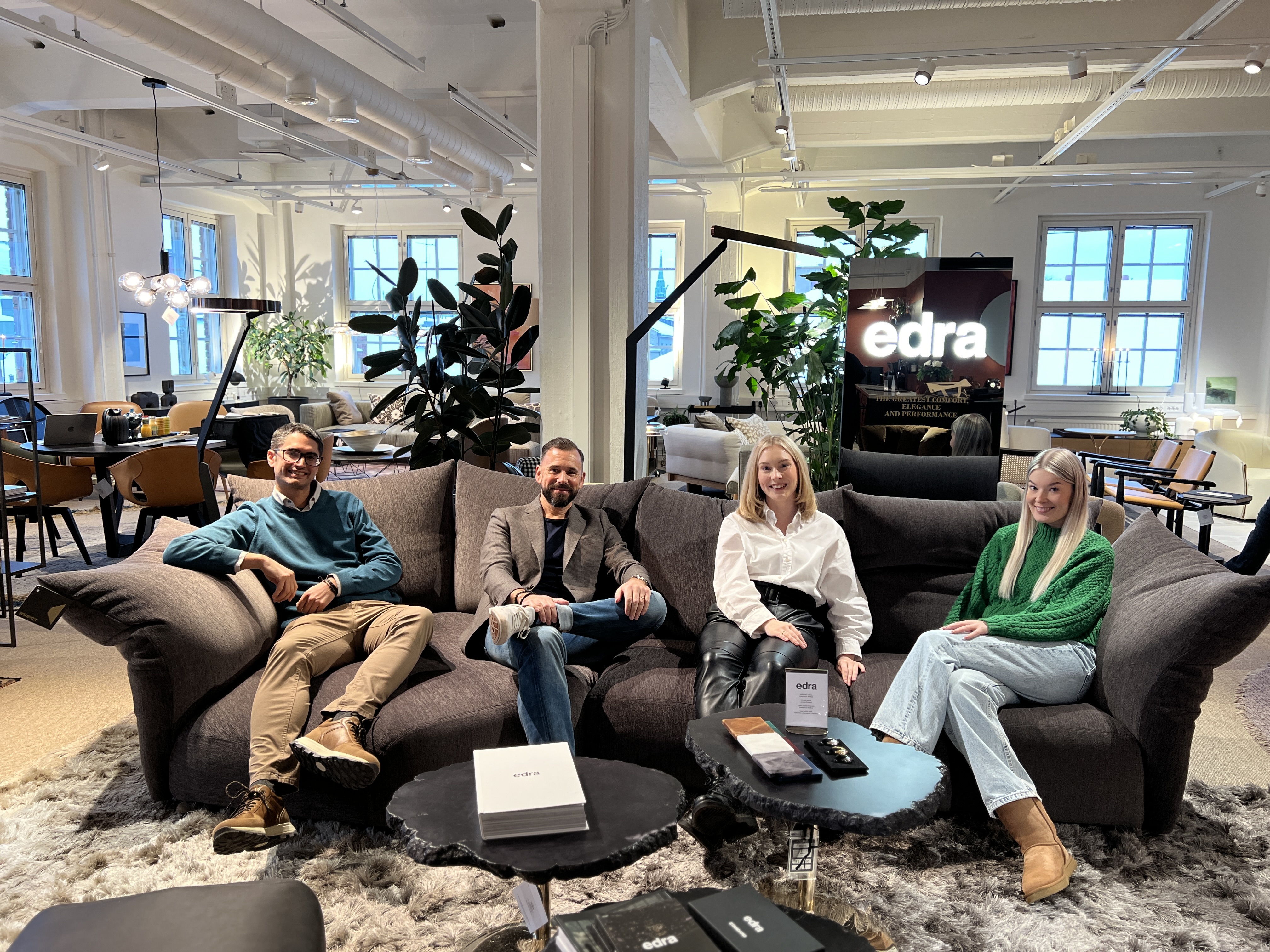 The Itu Design Team in December 2023 visiting Koolmat showroom in Helsinki