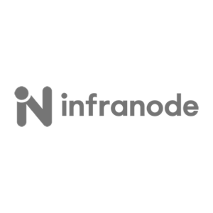 Infranode Logo in grey on a transparent background