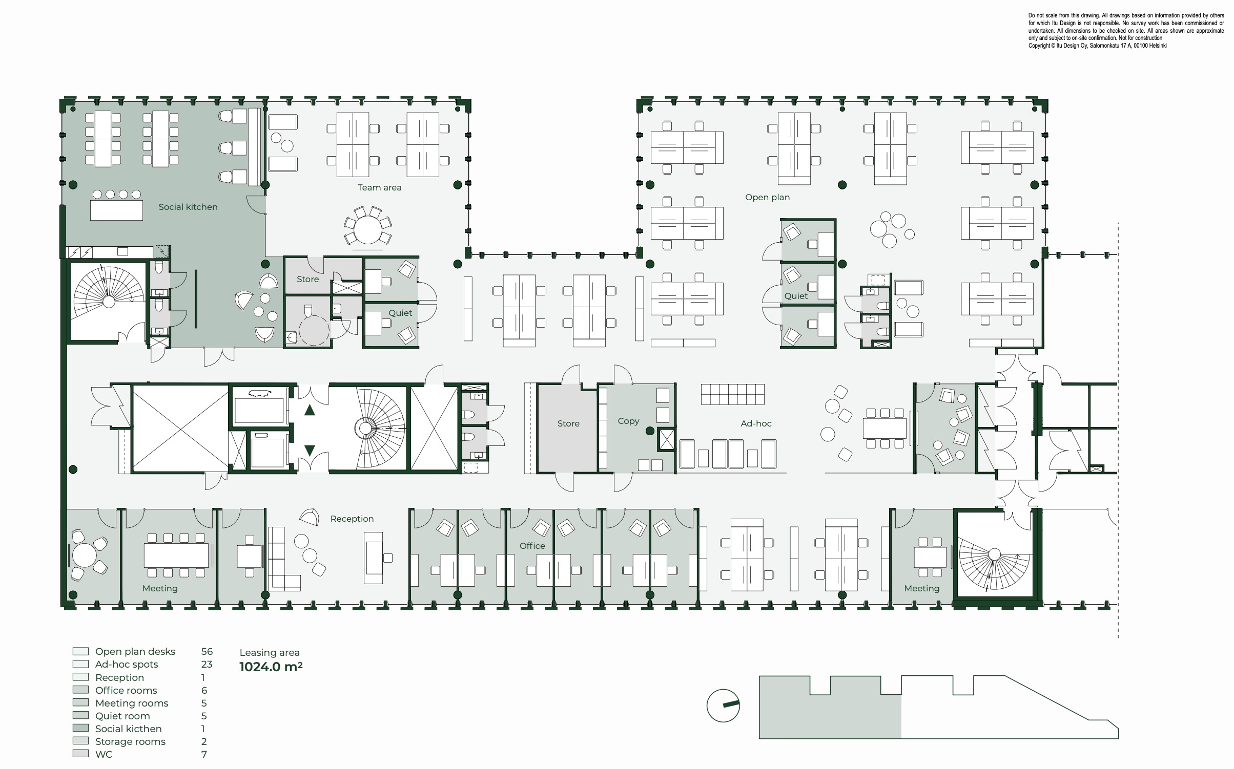 An example of an office markeint plan made by itu design