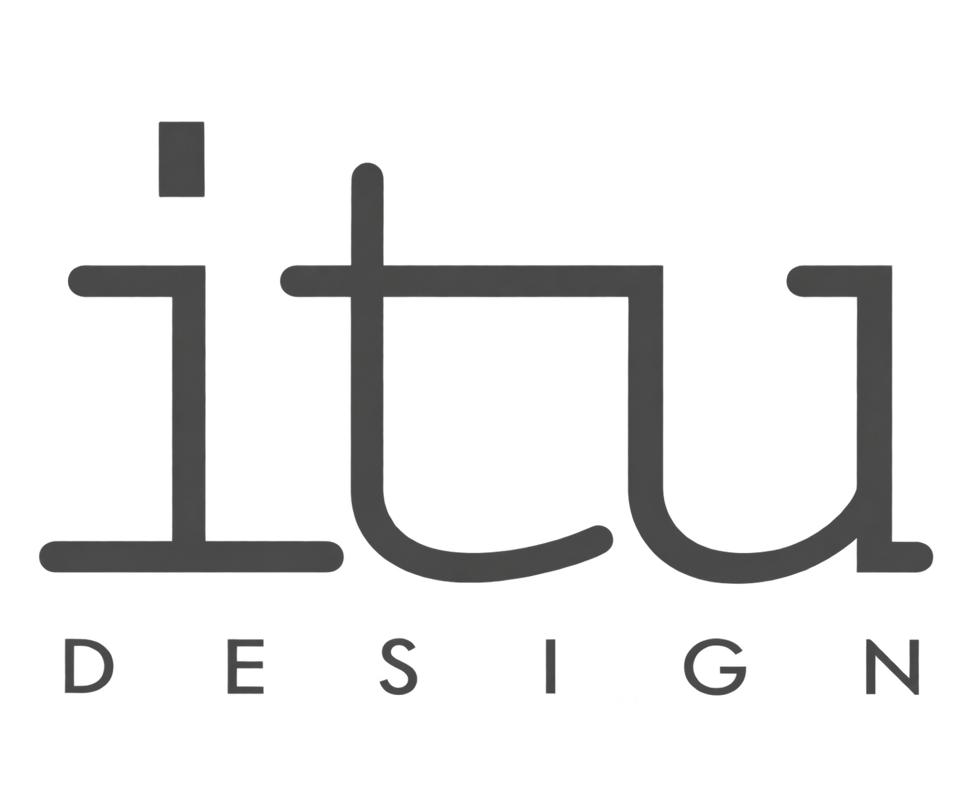 Itu Design company logo, in grey